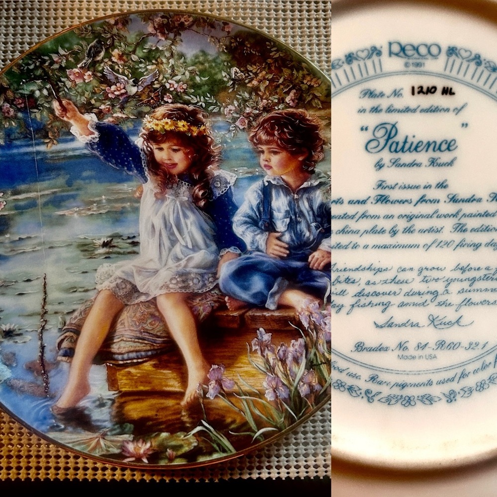 Collector Plate Artist Sandra Kuck          “Patience“ Plate # 1210 HL